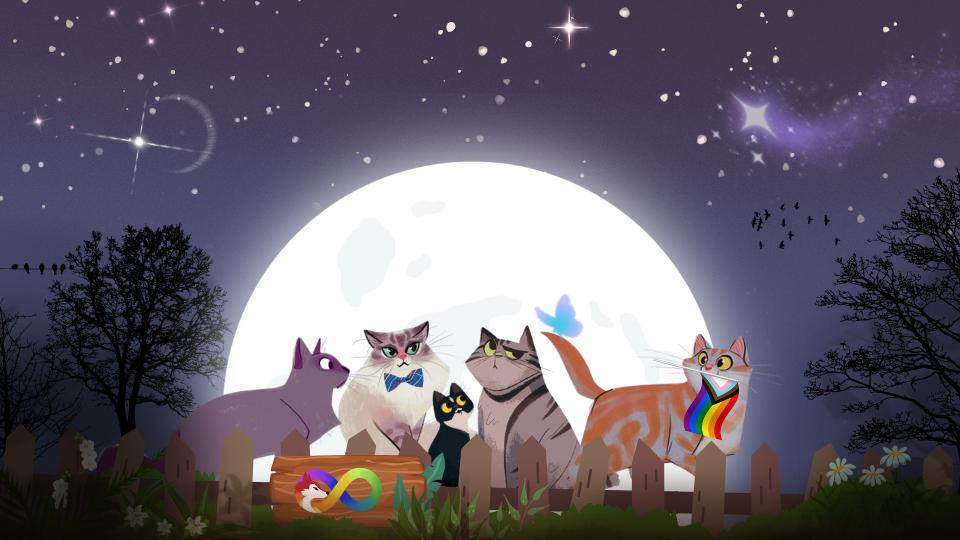 Discovery splash banner for The Meow Movement Discord server