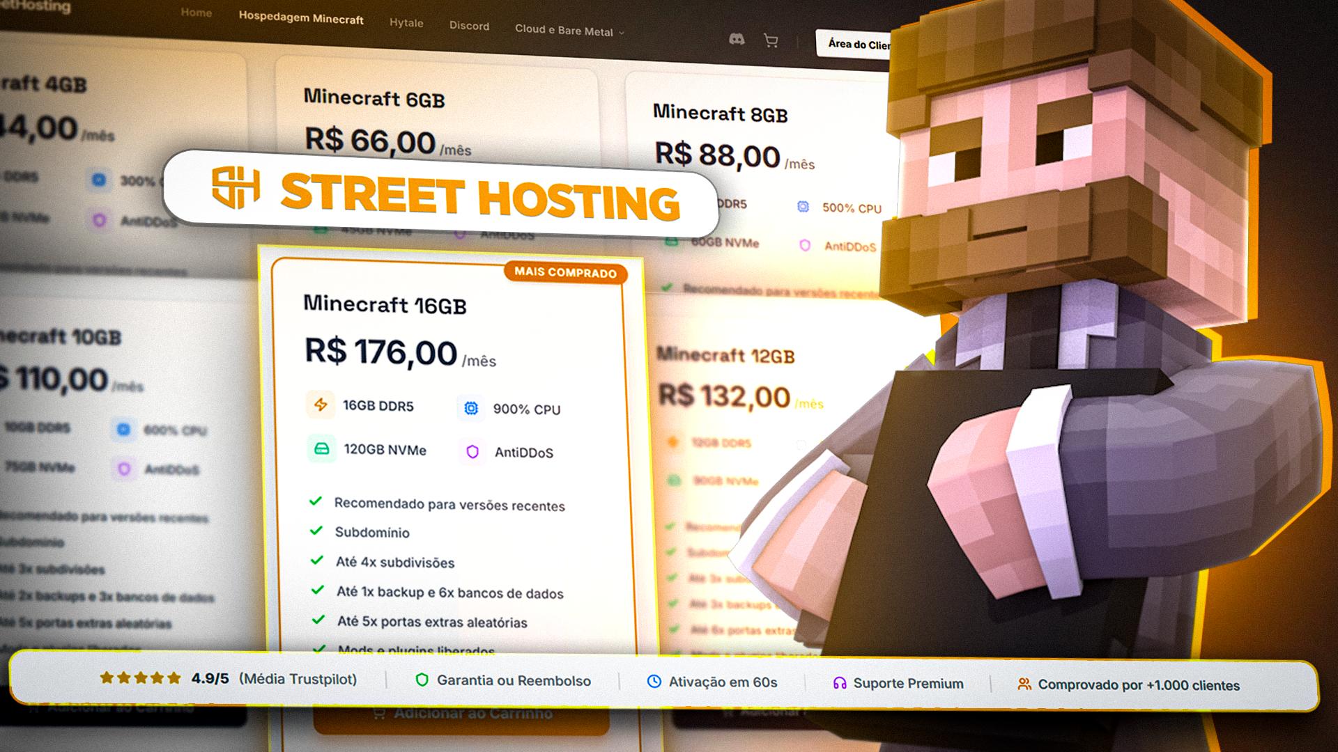 Discovery splash banner for StreetHosting 🇧🇷 Discord server