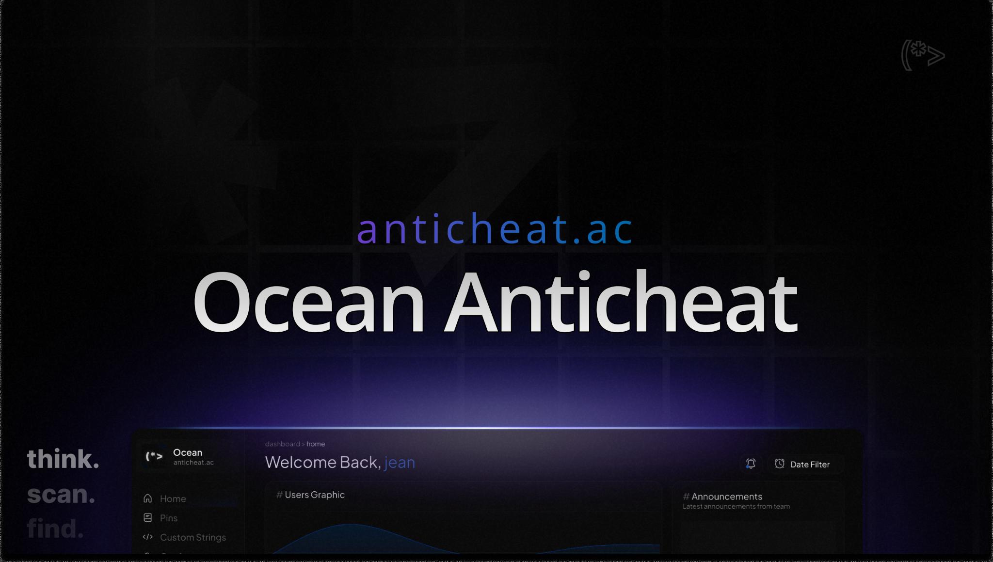 Discovery splash banner for Ocean - anticheat.ac Discord server