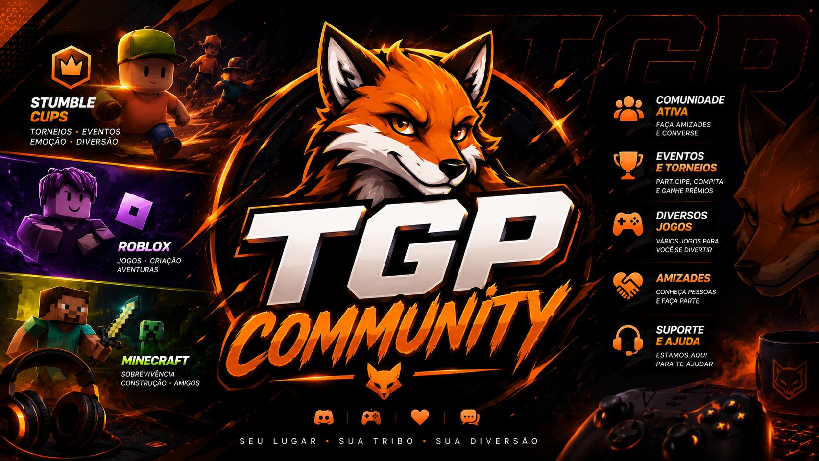 Discovery splash banner for 🦊 TGP COMMUNITY Discord server
