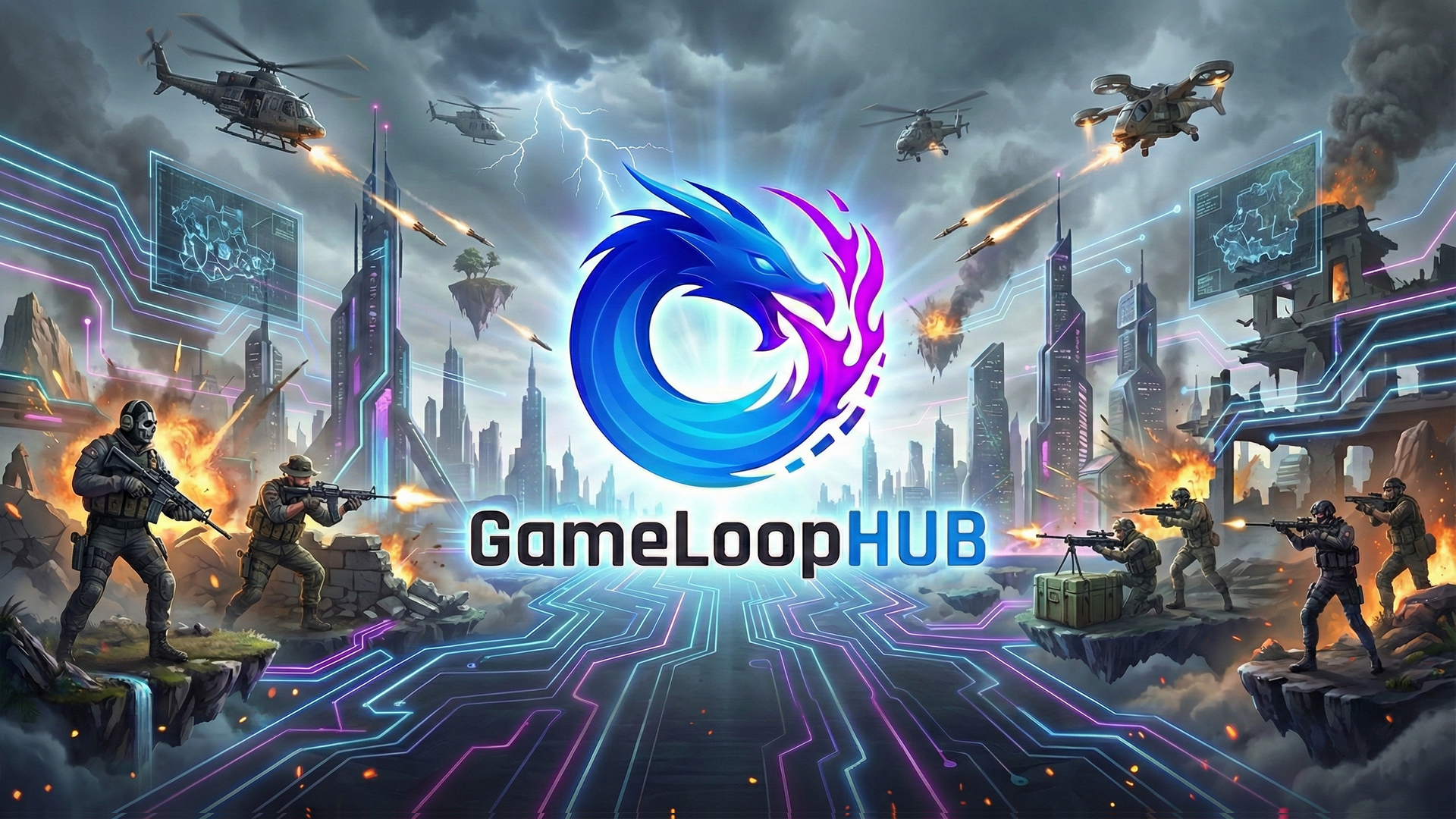 Discovery splash banner for GameLoopHub Discord server