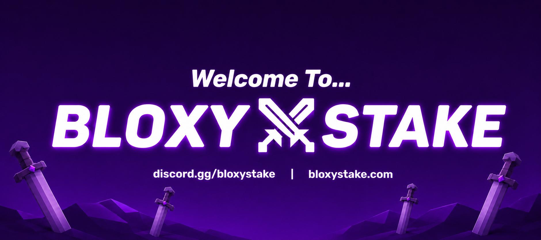 Discovery splash banner for BloxyStake.com Discord server