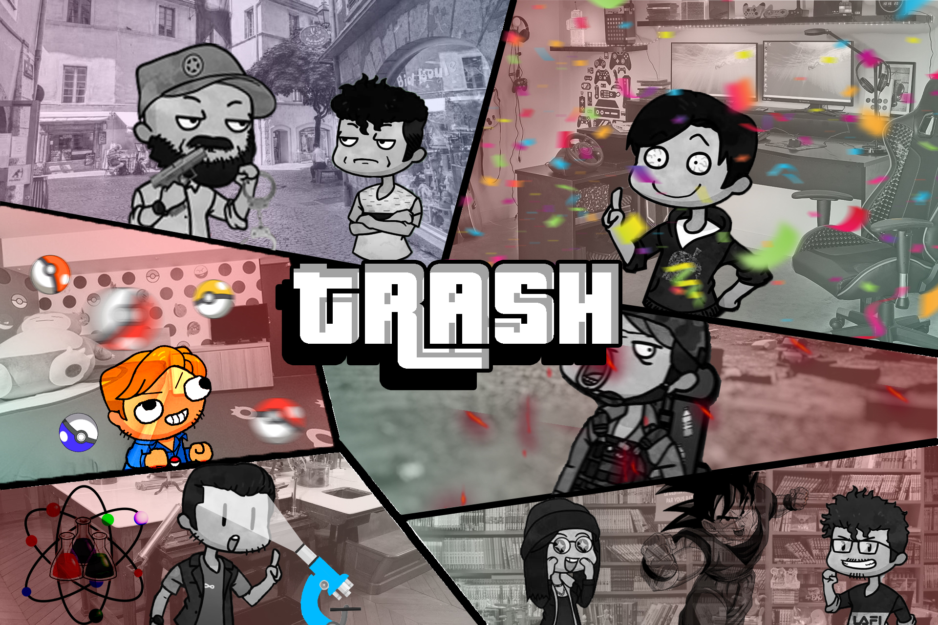 Discovery splash banner for Trash Discord server