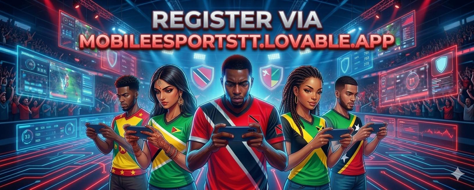 Discovery splash banner for MOBILE ESPORTS TT Discord server