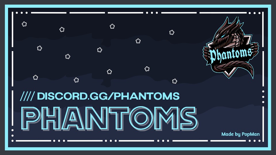 Discovery splash banner for Phantoms Discord server