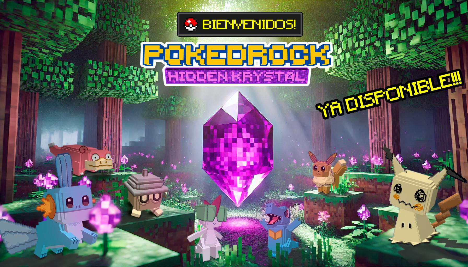 Discovery splash banner for POKEDROCK HIDDEN KRYSTAL Discord server